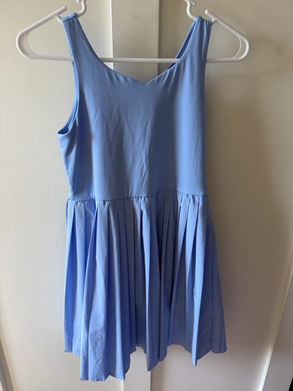 Wander Light Blue Pleated Casual Kids Dress - Picture 3 of 5